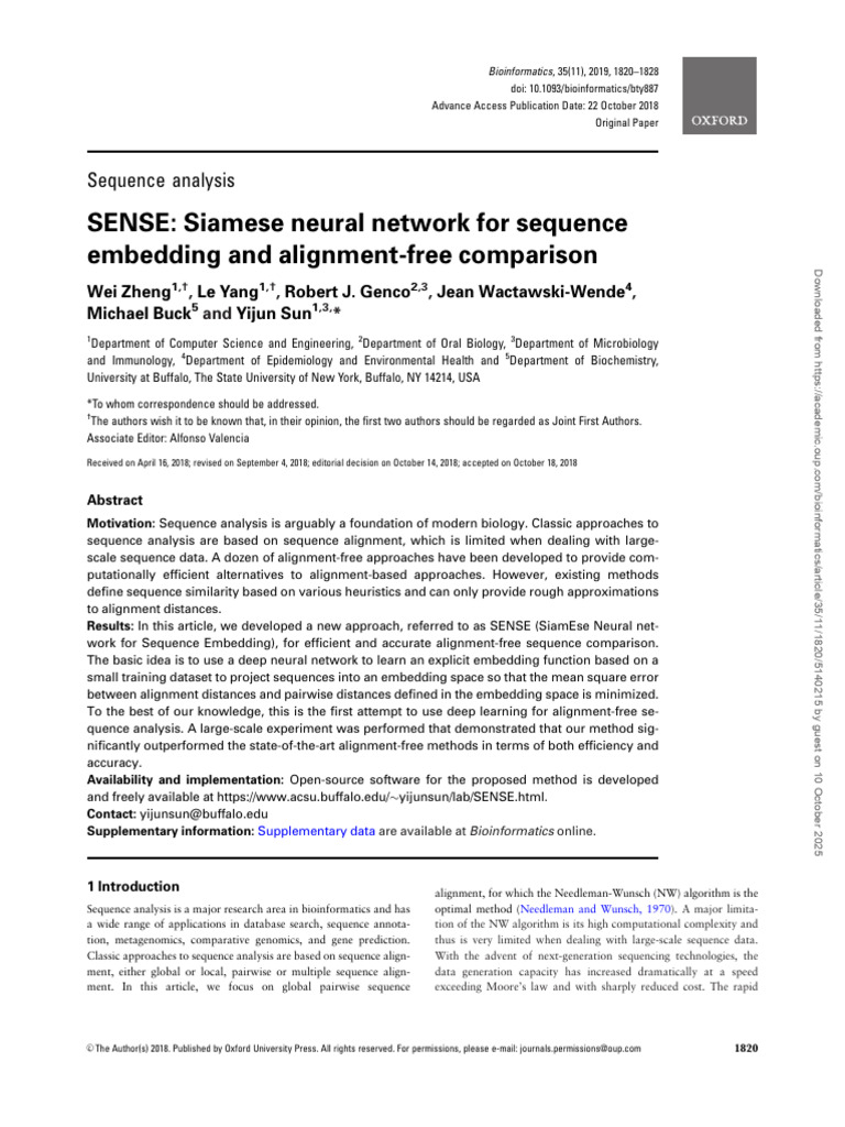 SENSE - Siamese Neural Network For Sequence Embedding and Alignment ...