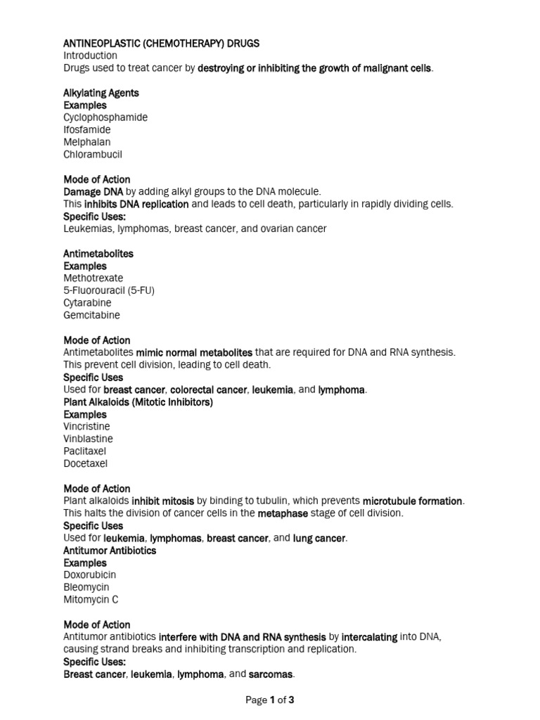 Antineoplastic | PDF | Chemotherapy | Cancer