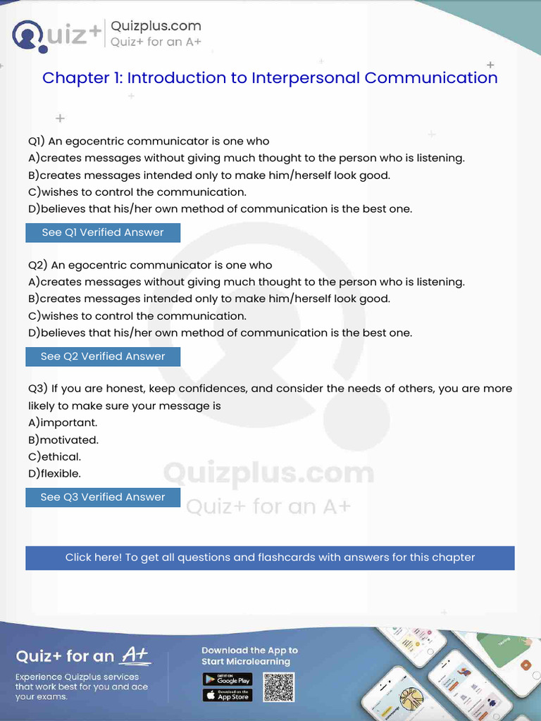 An Egocentric Communicator Is One Who | PDF | Nonverbal Communication ...
