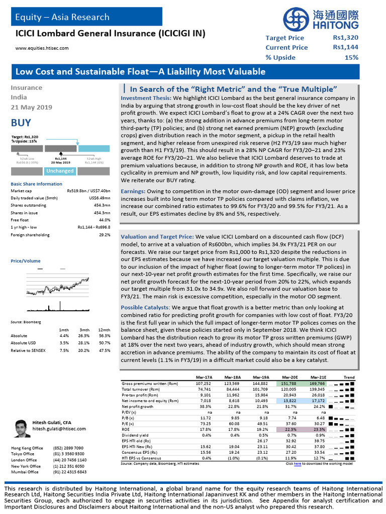 ICICI Lombard | PDF | Insurance | Balance Sheet