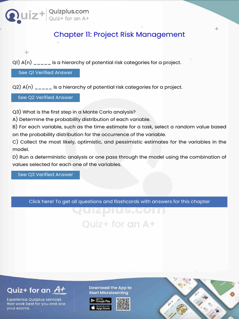 An Is A Hierarchy of Potential Risk Categories For A Project | PDF ...