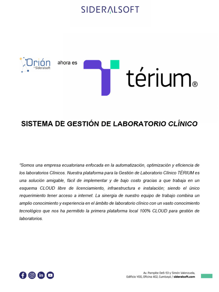 Brochure Térium Noviembre 2025 | PDF | Computación en la nube ...