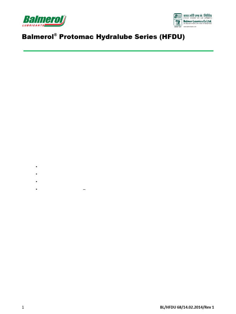 1482409212balmerol Protomac Hydralube Series | PDF | Materials | Liquids
