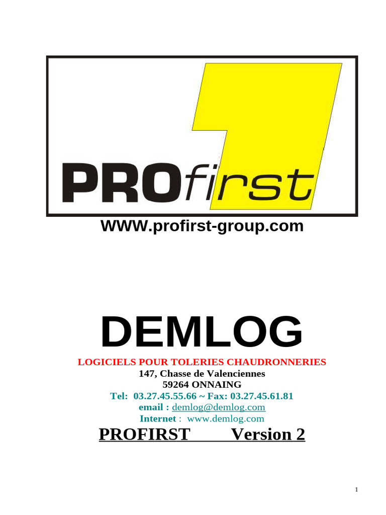 Profirst V2 | PDF | Cercle | Bouton (informatique)