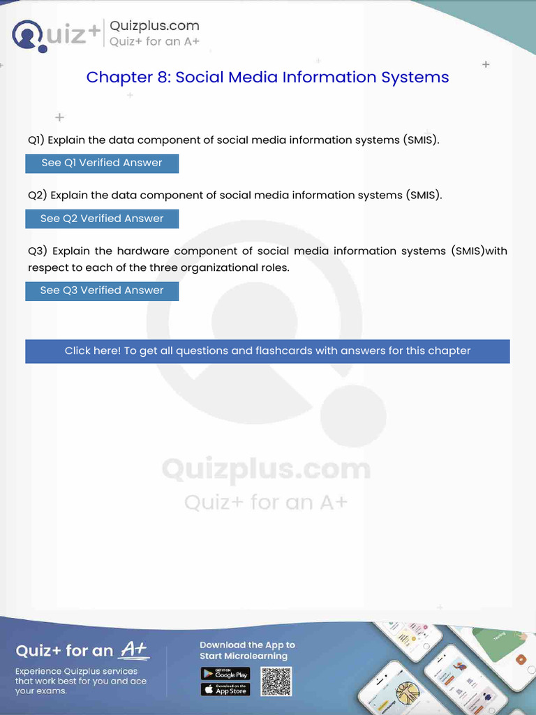 Explain The Data Component of Social Media Information Systems Smis ...