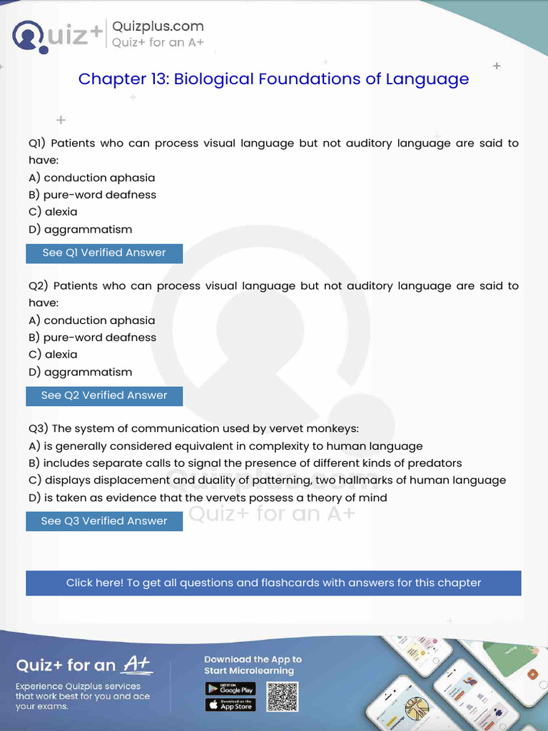 Patients Who Can Process Visual Language But Not Auditory Language Are ...