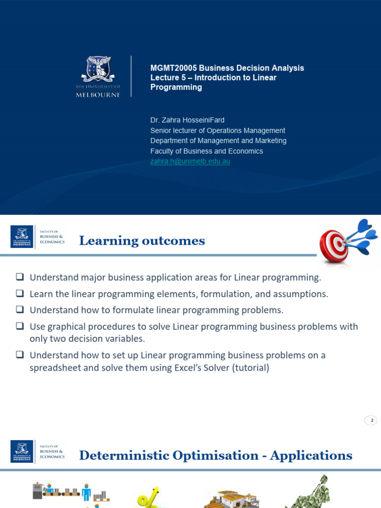 BDA W5 Introduction To LP-2 | PDF | Linear Programming | Mathematical ...