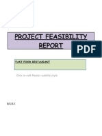 Project Feasibility Report on a Fast Food Restraunt