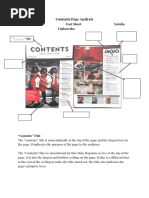 Magazine Contents Page Analysis | PDF | Page Layout | Written Communication