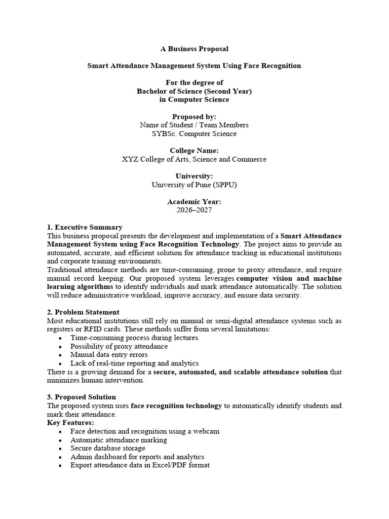 A Sample Business Proposal (CS) | PDF | Computer Science | Information ...