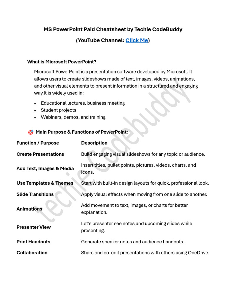 MS PowerPoint | PDF