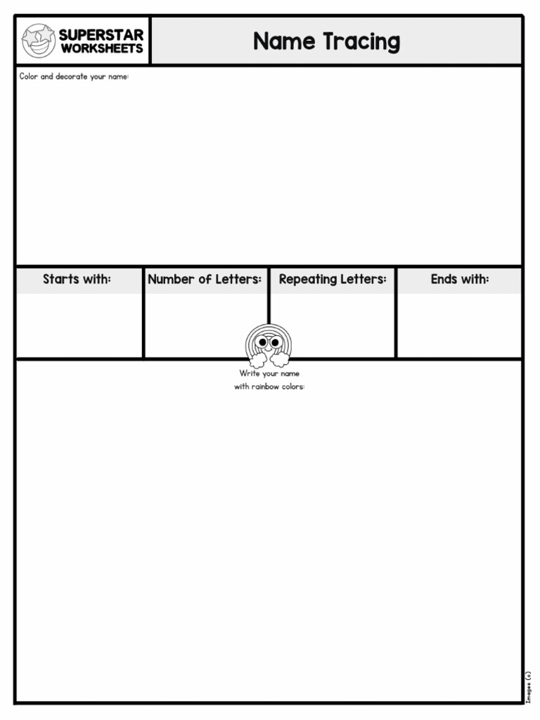 FreeEditableNameTracingWorksheet 1 | PDF