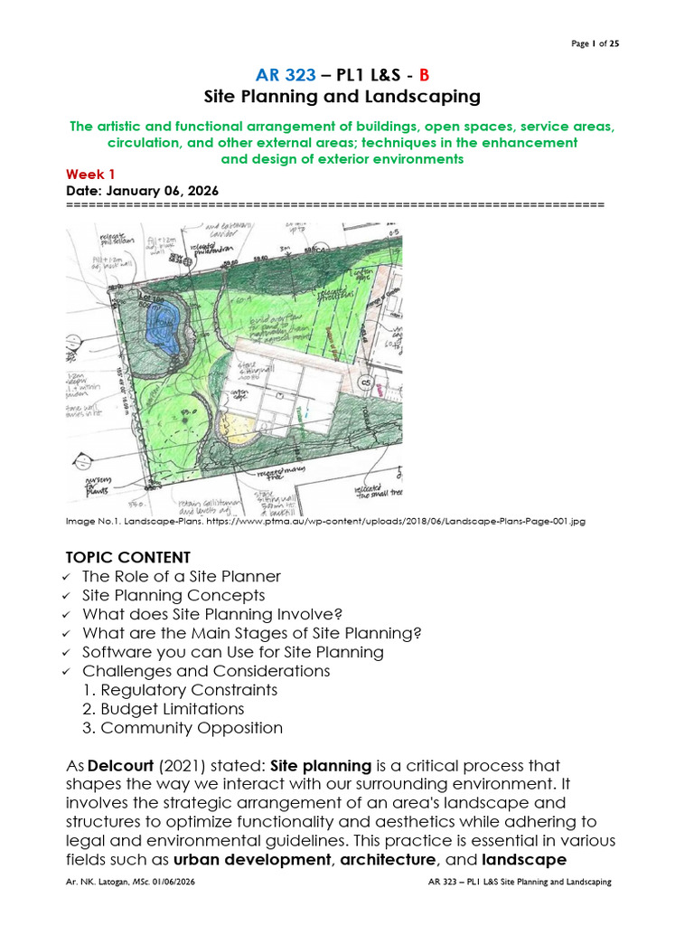 Topic+1+ + Intro+to+Site+Planning+Part+1 | PDF | Sustainability ...