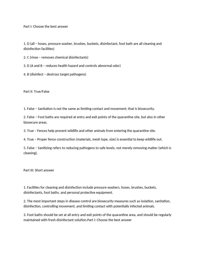 Quar Test | PDF | Disinfectant | Quarantine