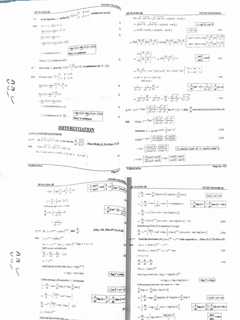 Differentiation 1B | PDF