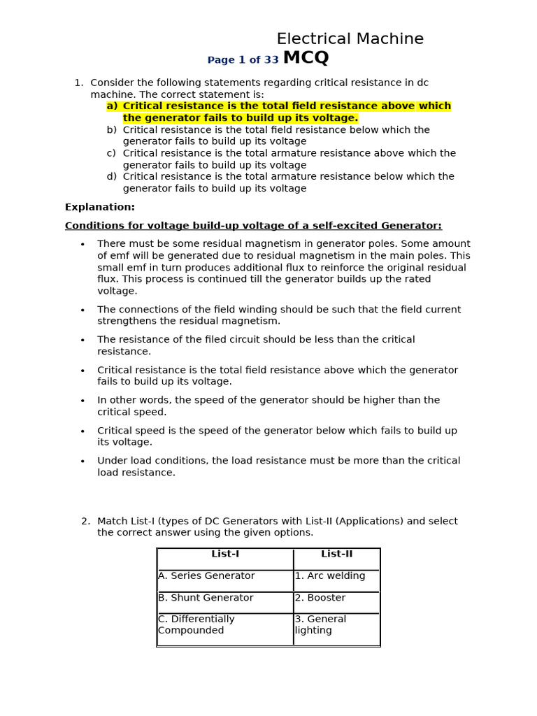 Electrical Machine | PDF | Electric Motor | Electric Generator