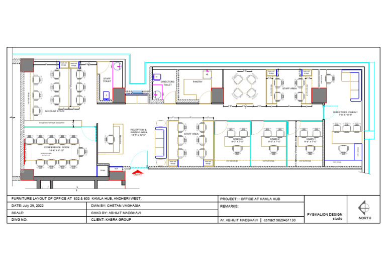Furniture Layout of Office at 602 & 603 Kamla Hub, Andheri West. - 29 ...