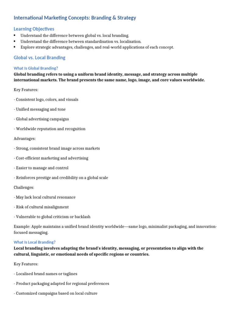 Branding and Marketing Strategy Handout | PDF | Brand | Advertising