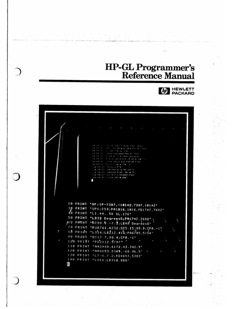 HPGL Programmers Manual | PDF