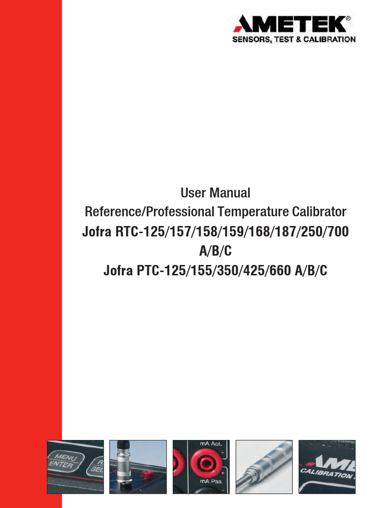 Reference Temperature Calibrator RTC User Manual Us | PDF | Mains ...