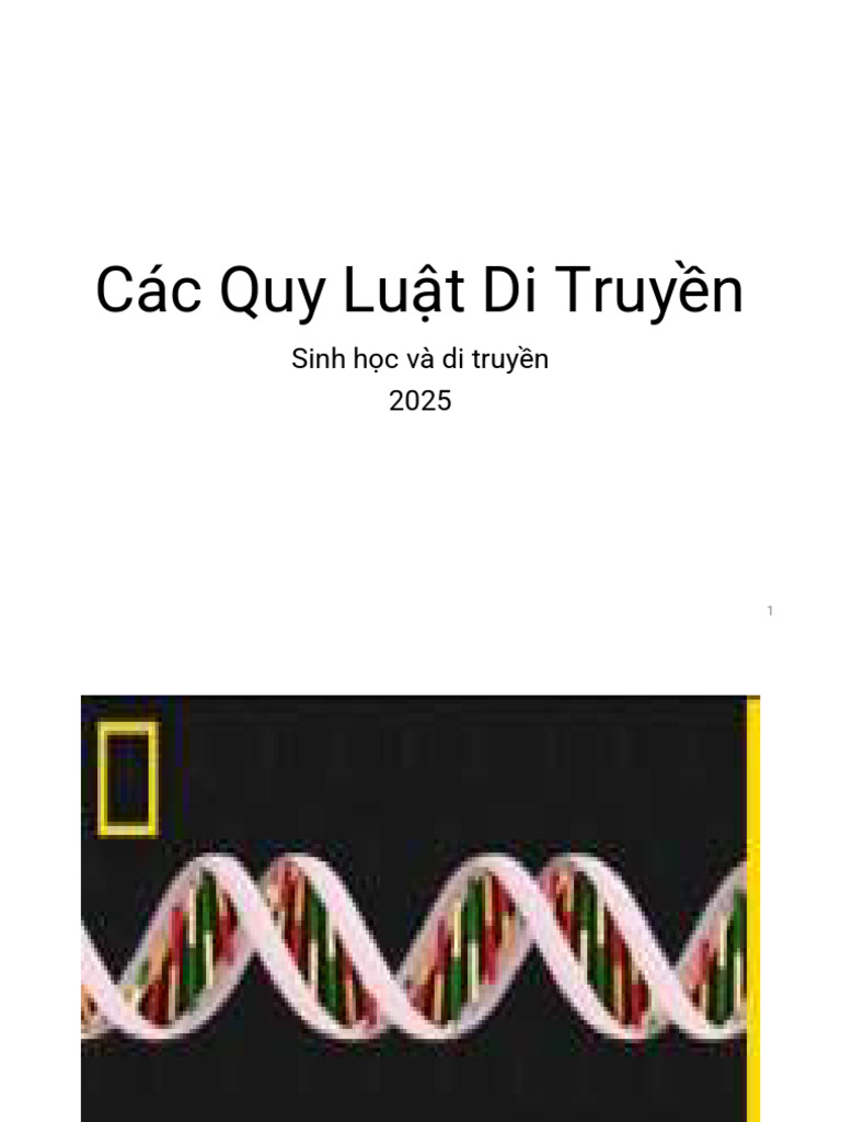Chapter 4 - Cac Quy Luat Di Truyen | PDF