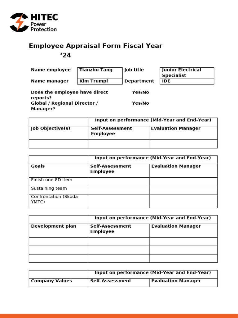 AppraisalForm V2.0 | PDF