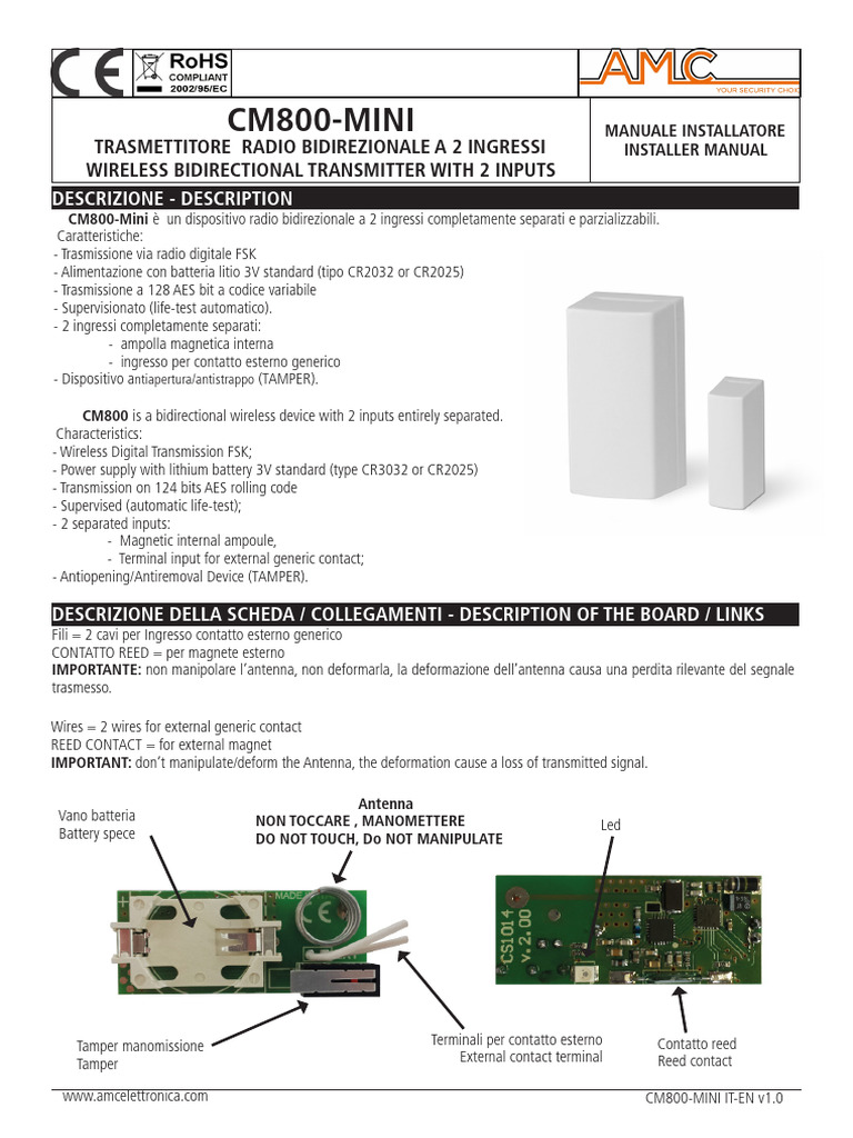 CM800-Mini v1.0 IT EN | PDF