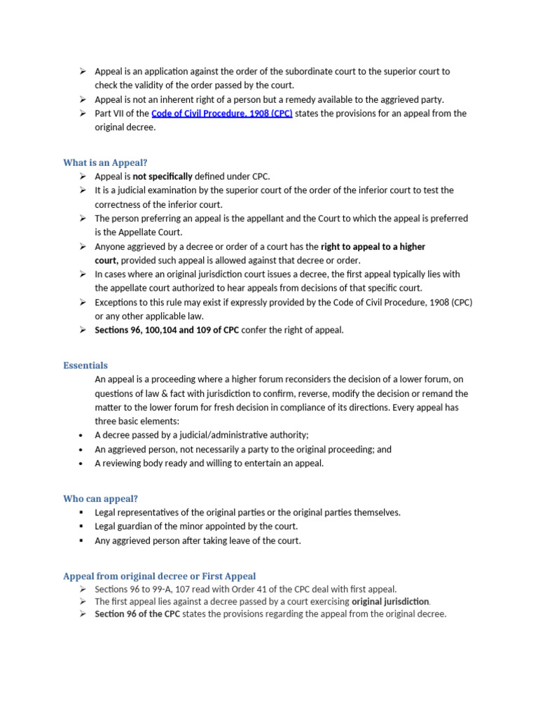 Appeal From Original Decree. | PDF | Appeal | Court System Of Canada