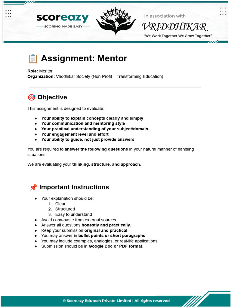 Assignment For Mentor (1) - 1 | PDF | Cognitive Science | Cognition