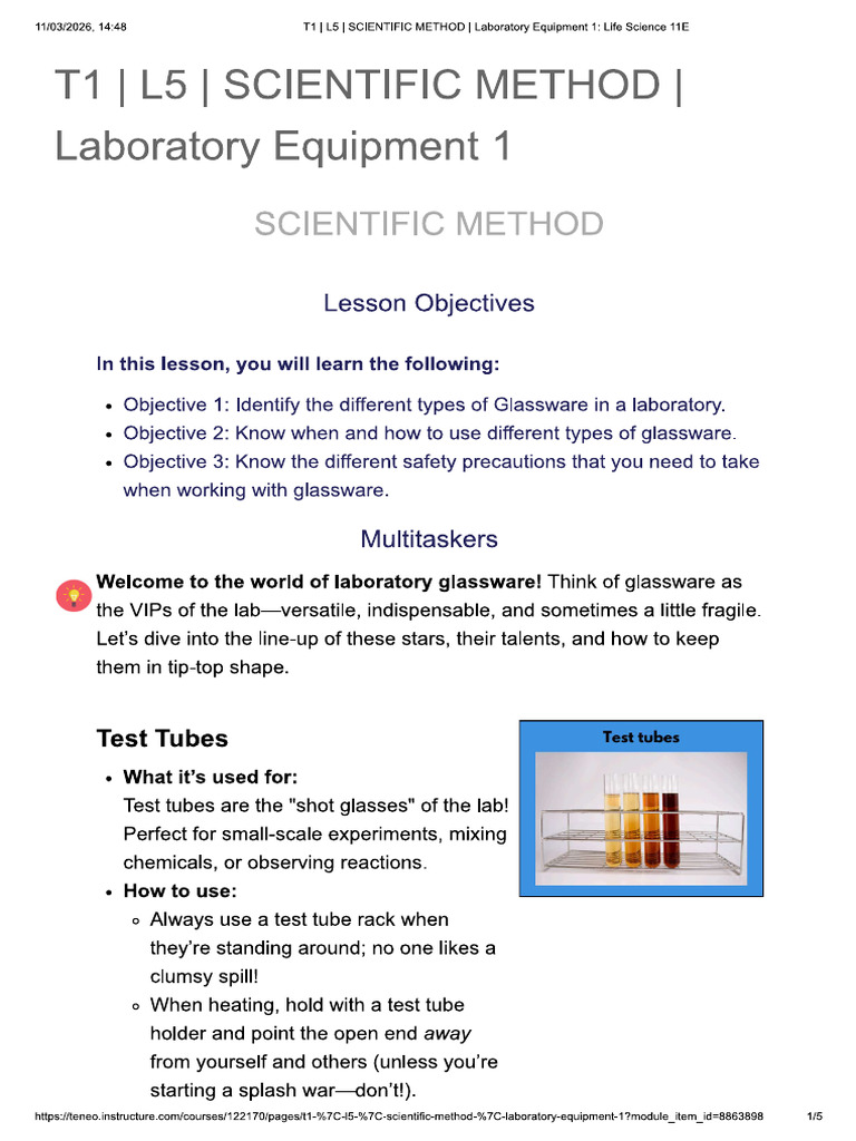 Life Sciences Laboratory Equipment 1 | PDF