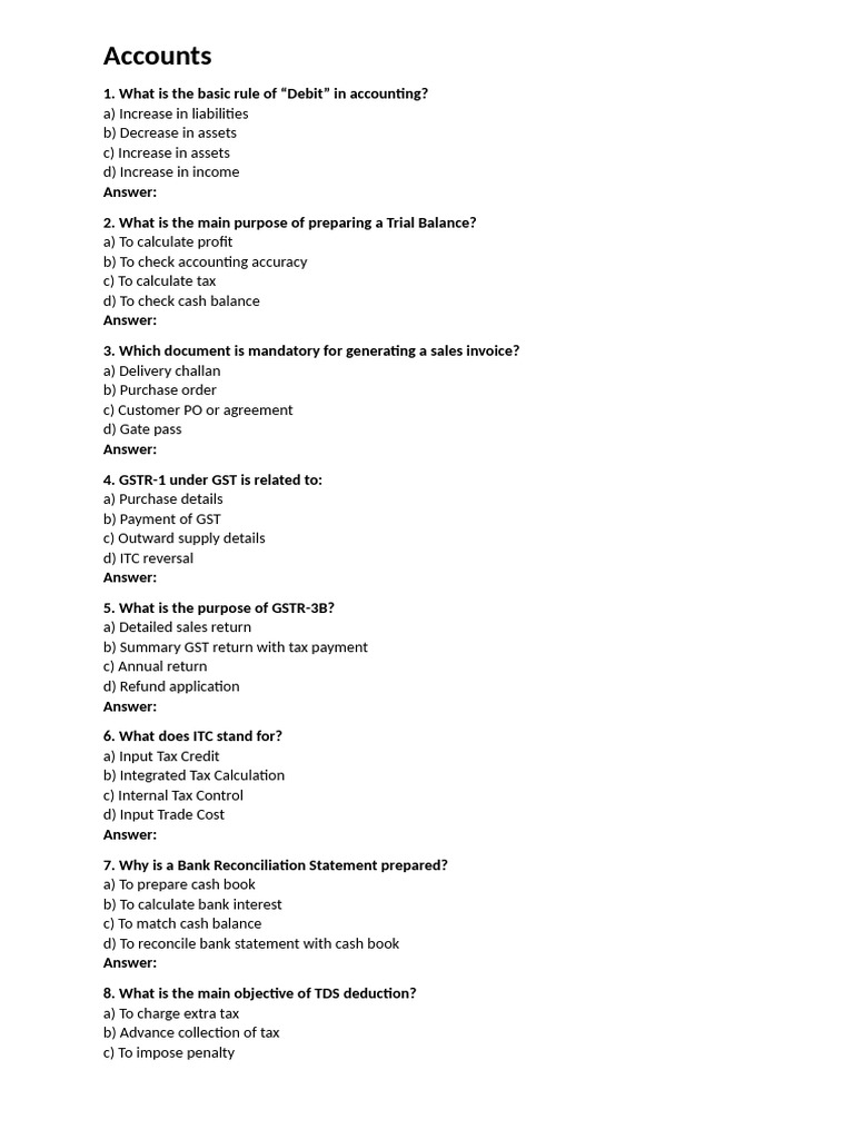 Accounts | PDF