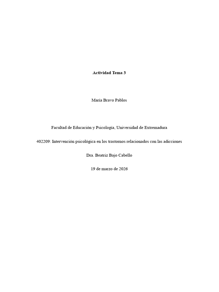 Actividad Tema 3 (1) | PDF | Las emociones | Depresión (estado de ánimo)