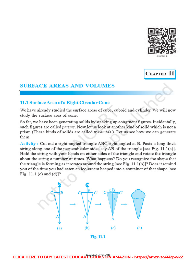 Surface Areas and Volumes | PDF | Sphere | Area