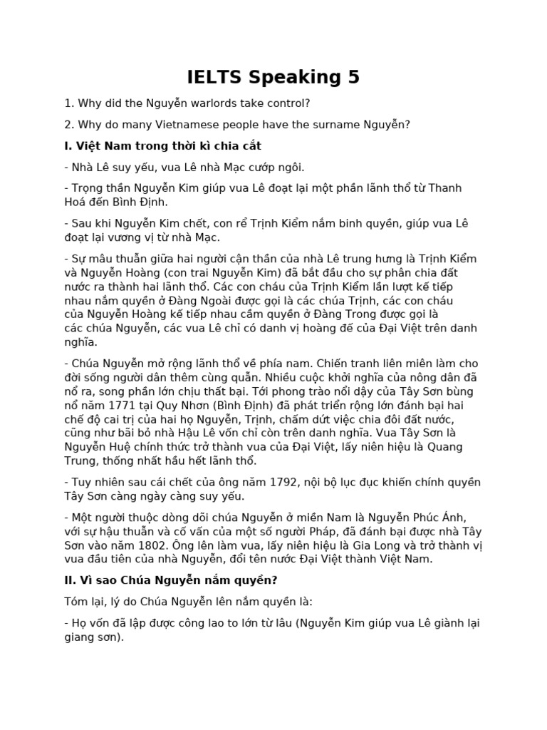 IELTS Speaking 5 | PDF