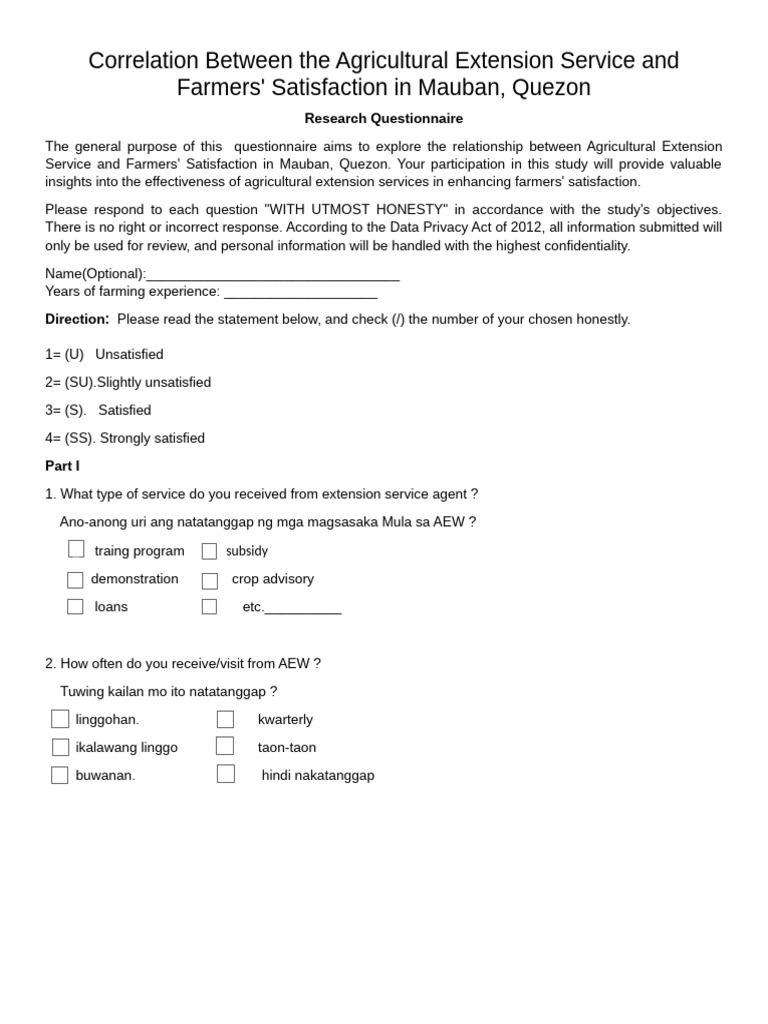 Research Questionnaire 3f G 4 | PDF