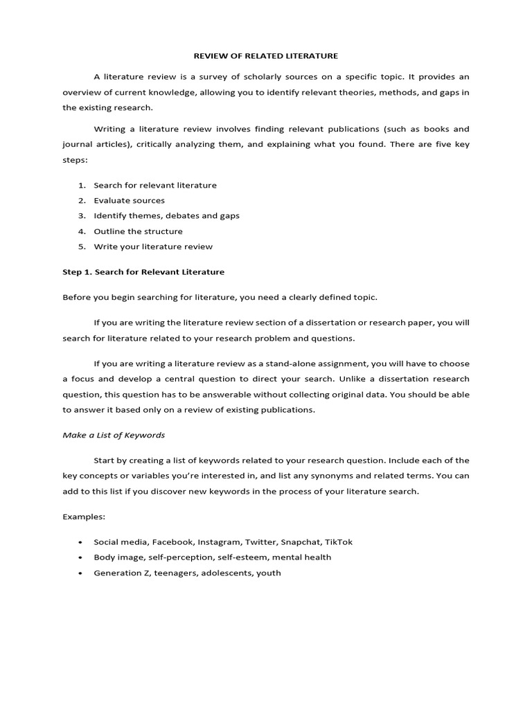 Review of Related Literature | PDF