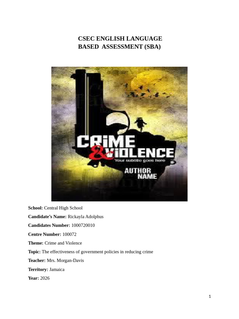 English A SBA | PDF