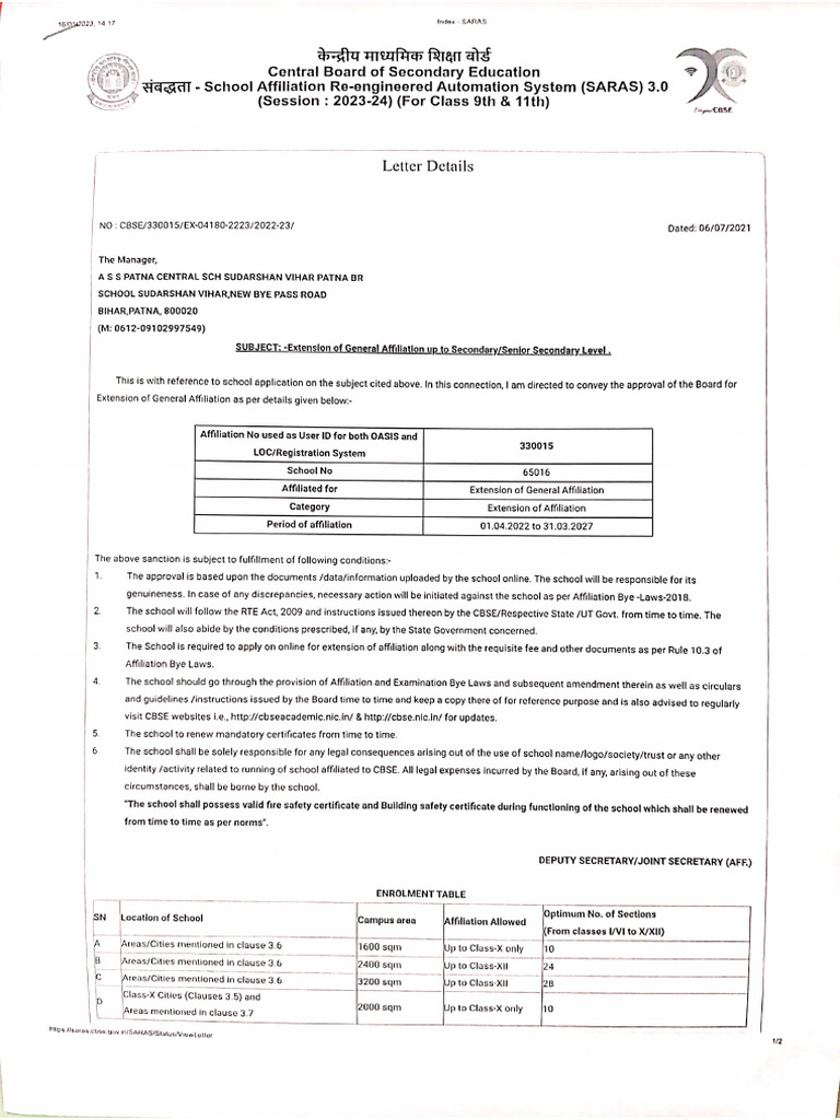 Affiliation Letter 1 | PDF