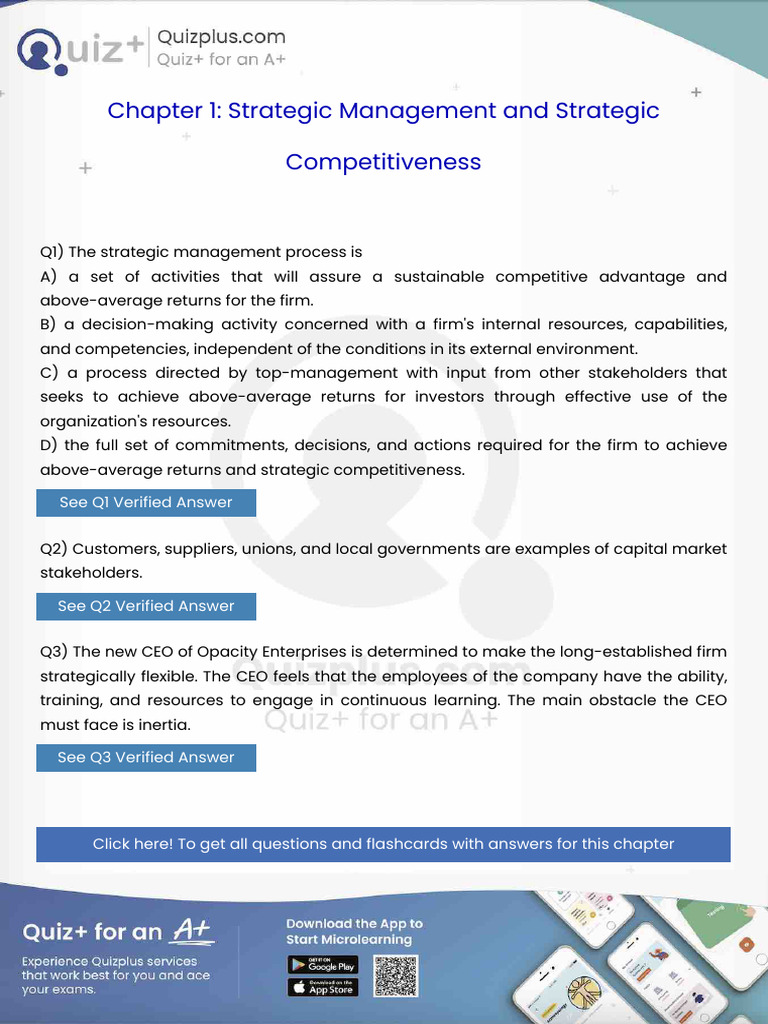 The Strategic Management Process Is | PDF