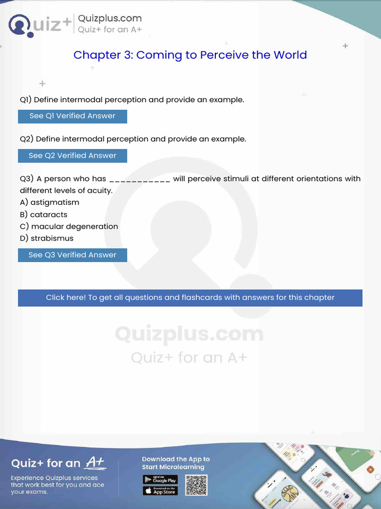 Define Intermodal Perception and Provide An Example | PDF