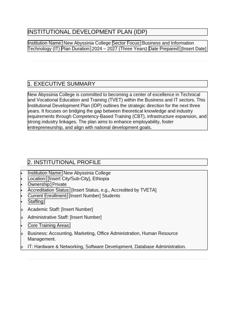 IDP Draft | PDF | Vocational Education | Human Resource Management