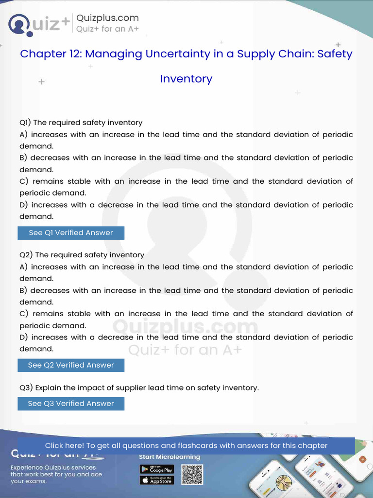 The Required Safety Inventory | PDF