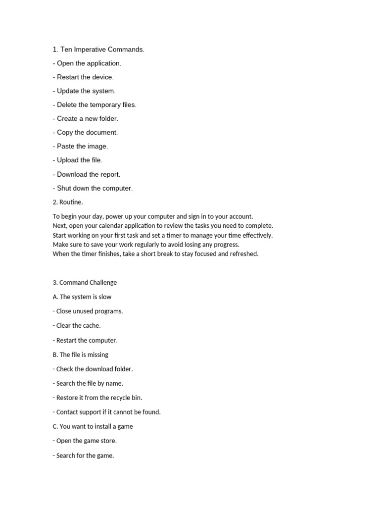 Commands | PDF