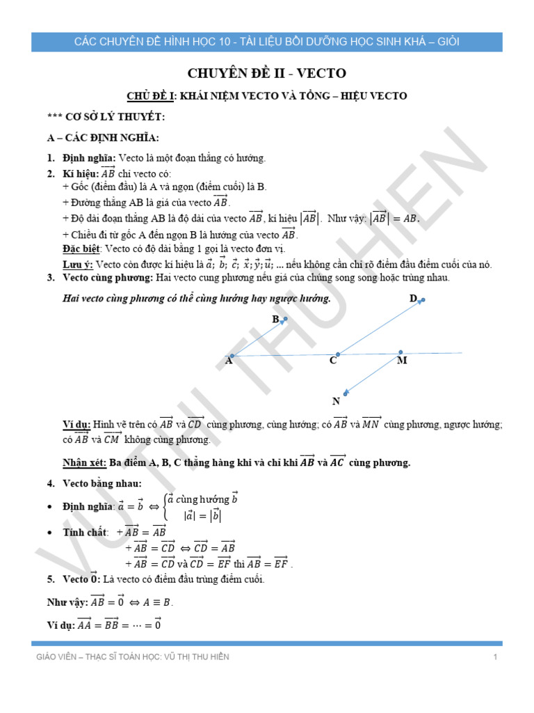 Tong Hieu Vecto - Tu Luan | PDF