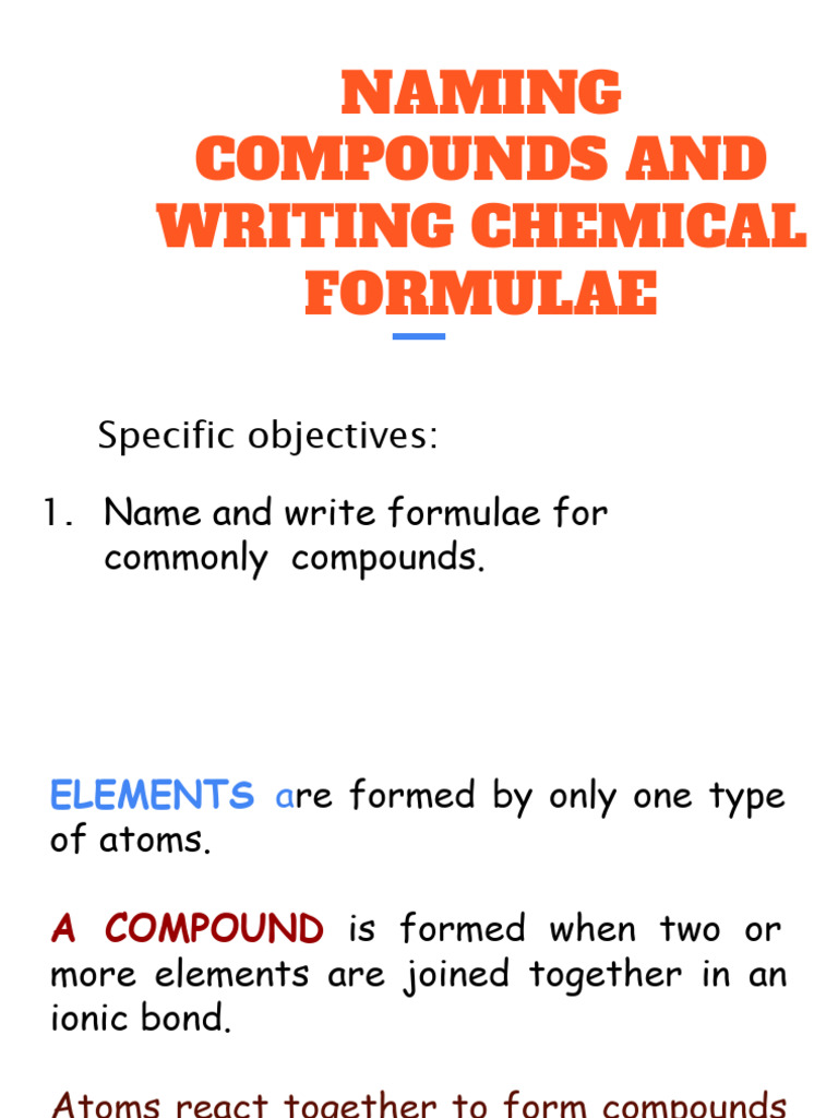 Naming Compounds. Form 3kj | PDF