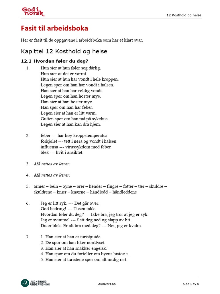 GIN1 AB Fasit BM Kapittel 12 2023 | PDF