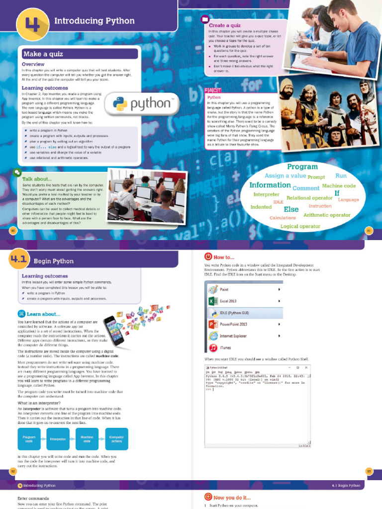 Unit 4 - Introducing Python | PDF