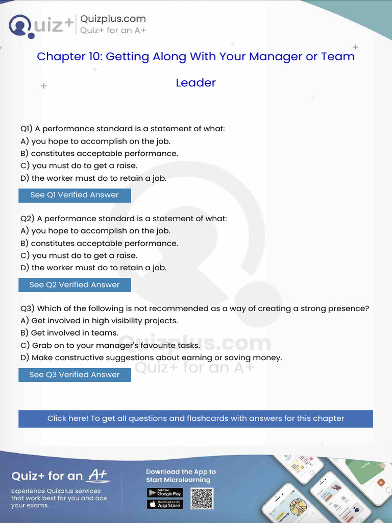 A Performance Standard Is A Statement of What | PDF