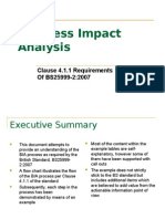 BIA Process Under BS25999-2:2007