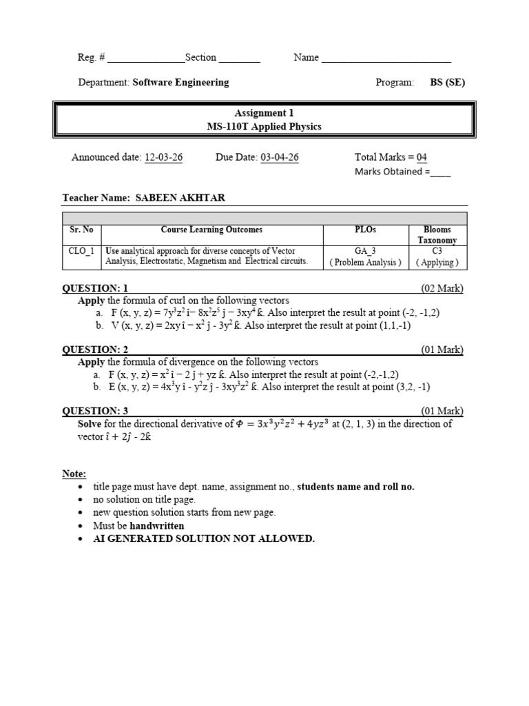 Assignment 1 | PDF